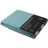 Home Elements Jersey stretch sheet 90 × 200 cm, light blue, cotton - Bedsheet