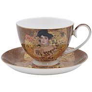 Home Elements porcelain cup 250 ml, with saucer, Klimt Adele - Cup