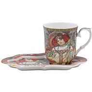 Home Elements porcelain mug 360 ml, with coaster, Mucha Autumn - Mug