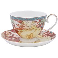 Home Elements porcelain cup 250 ml with saucer, Mucha Zima - Cup