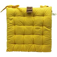 Home Elements quilted seat cushion 40 × 40 cm, solid colour, yellow - Chair Cushion