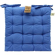 Home Elements quilted seat cushion 40 × 40 cm, solid blue - Chair Cushion