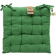 Home Elements Quilted seat cushion 40 × 40 cm, solid colour, dark green - Chair Cushion
