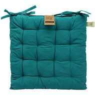 Home Elements quilted seat cushion 40 × 40 cm, solid colour, turquoise - Chair Cushion