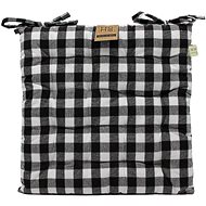 Home Elements Quilted seat cushion 40 × 40 cm, black cube - Chair Cushion