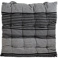 Home Elements Quilted seat cushion 40 × 40 cm, Grey-stripes - Chair Cushion