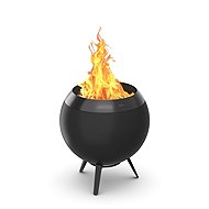 Höfats Moon 45 All Black - fireplace with low base - Fireplace