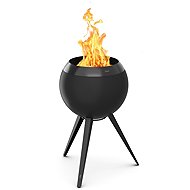 Höfats Moon 45 All Black - fireplace with high base - Fireplace