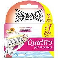 WILKINSON Quattro pre ženy citlivé 3 + 1ks - Dámske náhradné hlavice