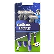 Gillette Blue3 Football 3 ks - Jednorazové holiace strojčeky