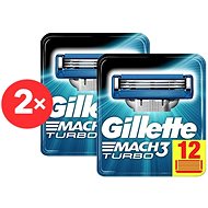 GILLETTE Mach3 Turbo 2 x 12 pcs - Replacement Blade Refill