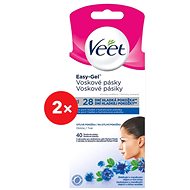 VEET Cold wax facial strips for sensitive skin 2 × 40 pcs - Depilatory Strips