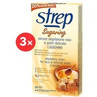 STREP Sugaring Wax csíkok arcra és bikinivonalra 3 × 20 db - Szőrtelenítő csík