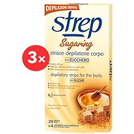 STREP Sugaring Wax Strips for Body 3 × 20 pcs - Depilatory Strips