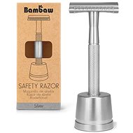 BAMBAW Metallic Shaver with Stand, Silver - Razor