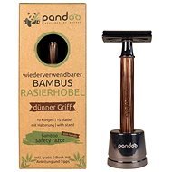 PANDOO Bambusz borotva vékony fogantyúval + 10 db borotvapenge - Borotva