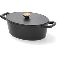 Holm Litinový kastrol oválný 3,8 l Černý - Casserole Pot