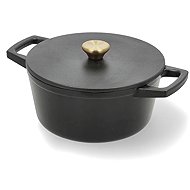 Holm Litinový kastrol kulatý 3,6 l Černý  - Casserole Pot
