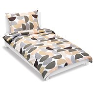 BELLATEX Linen flannel 12/381 brown semicircle 140 × 220, 70 × 90 - Bed Linen