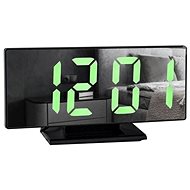 Alum LED zrcadlový budík černý - Alarm Clock