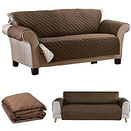 Verk Reversible sofa cover 240 × 165 cm, brown/cream - Blanket
