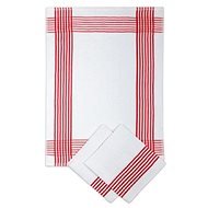 Svitap Kuchyňská vaflová utěrka 50 × 70 cm – bílá s červeným pruhem - Dish Cloth