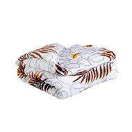 Jahu Micro blanket print 150 × 200 cm Brown leafs - Blanket