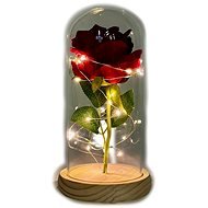 Medvídárek Svítící věčná růže ve skle, červená - Dekorativní osvětlení