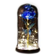 Medvídárek Svietiaca večná ruža v skle, modro-zlatá - Dekoratívne osvetlenie