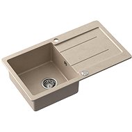 Samona Granite built-in sink with drainer, 77 × 44 cm, beige - Granite Sink