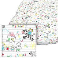 4SLEEP Decorative crepe pillowcase 40 × 40 - my friends coloured - Pillowcase