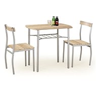 Nejlevnější nábytek Jídelní set Malik 1+2, dub sonoma/kov - Jídelní set