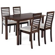 Nejlevnější nábytek Jídelní set Kolton 1+4, ořech - Jídelní set