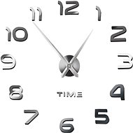 Ruhhy Design 3D sticker clock 22143, 130 cm silver - Wall Clock