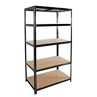 Linder Exclusiv Kovový regál 180 × 90 × 40 cm 5 polic černý - Shelving Unit