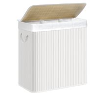 SONGMICS Bamboo laundry basket 150 l, white - Laundry Basket