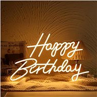 Funny Fashion LED neon illuminated decoration Happy Birthday warm white - Decorative Lighting