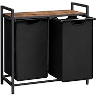 VASAGLE Laundry basket - sorting, industrial, vintage, brown-black 73 × 33 × 72 cm - Laundry Basket