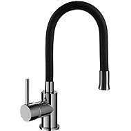 Ruhhy 22821 Stainless steel flexible sink mixer 360° silver black - Tap