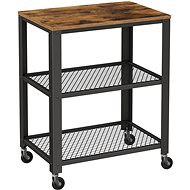 VASAGLE Mobile shelf 3 tiers vintage, brown-black 40 × 60 × 77,5 cm - Shelving Unit