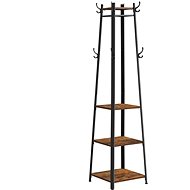 VASAGLE Vintage clothes rack with shelves, black-brown 45 × 45 × 181 cm - Coat Hanger