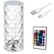 Izoxis 22518 Crystal LED table lamp, 16 colours, touch panel, remote control, 400 mAh - Decorative Lighting