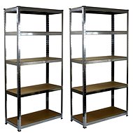 AGA Metal shelf 180 × 90 × 30 cm, 2 pcs, 5 shelves - Shelving Unit