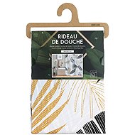 Dochtmann PVC shower curtain 180 × 180 cm, palm tree motif - Shower Curtain