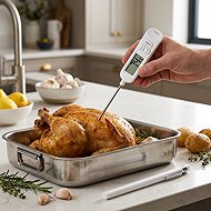 Verk Digital Kitchen Thermometer with LCD + 300 °C, white - Kitchen Thermometer