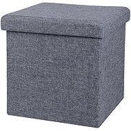 DOCHTMANN Folding stool, textile, dark grey 38 × 38 × 38 cm - Ottoman