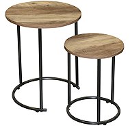 DOCHTMANN Joya Folding table 40 × 49 cm stackable round 2 pcs - Side Table