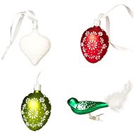 Koulier Glass spring ornaments - Folklore 1, 4 pcs - Easter Decoration