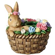 Villeroy & Boch Spring Fantasy Candleholder Bunny in a basket, 9 cm - Candlestick