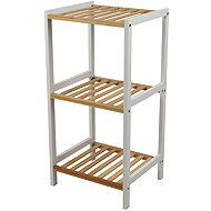 DOCHTMANN Shelf rack 35 × 30 × 70 cm, white / bamboo - Shelving Unit